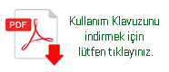 Kullanım Klavuzunu indirmek için lütfen tıklayınız.
